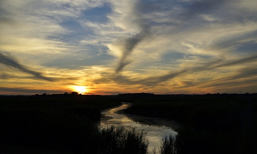 Sunset, Nature, River