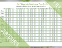 365 Days of Meditation Tracker PDF